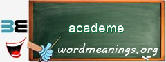 WordMeaning blackboard for academe